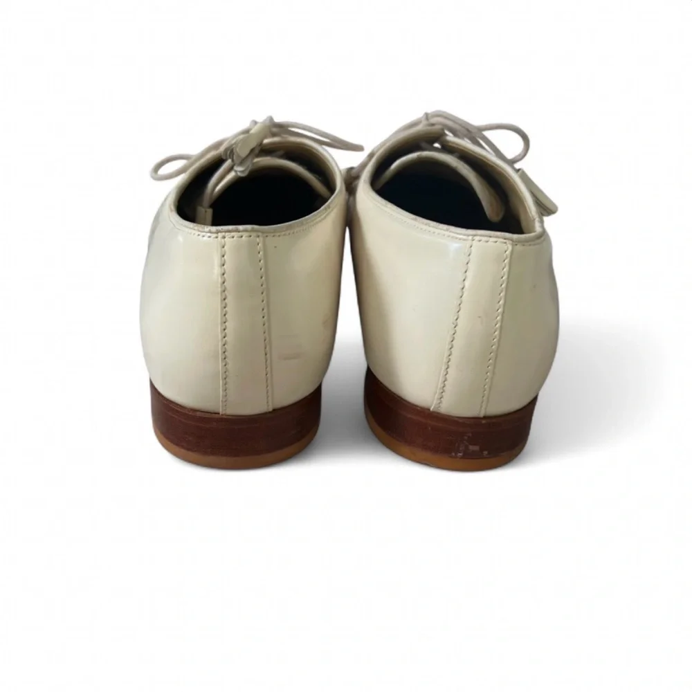 Men’s Vero‎ Cuoio Woven Leather Oxford Shoes Size 10 Cream Lace Up